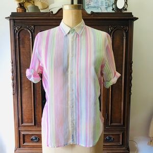 Ralph Lauren Pastel Striped Blouse